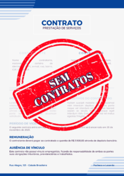 Trabalhamos sem contratos